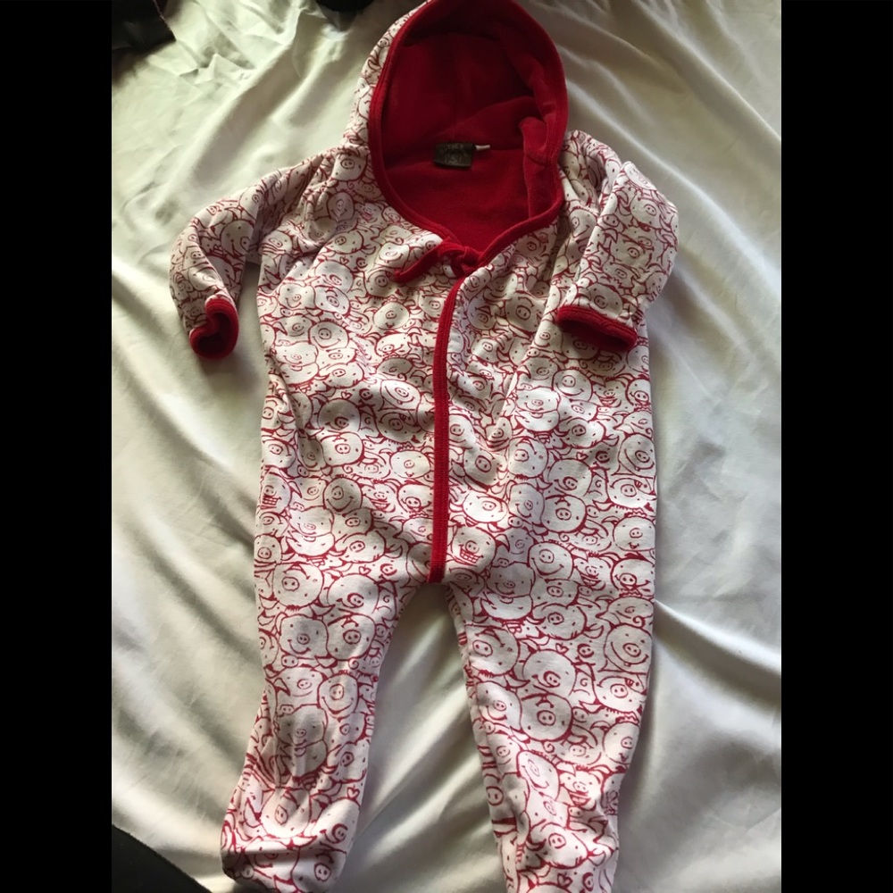 Little piggy 1 piece w/ hood 18 to 24 months